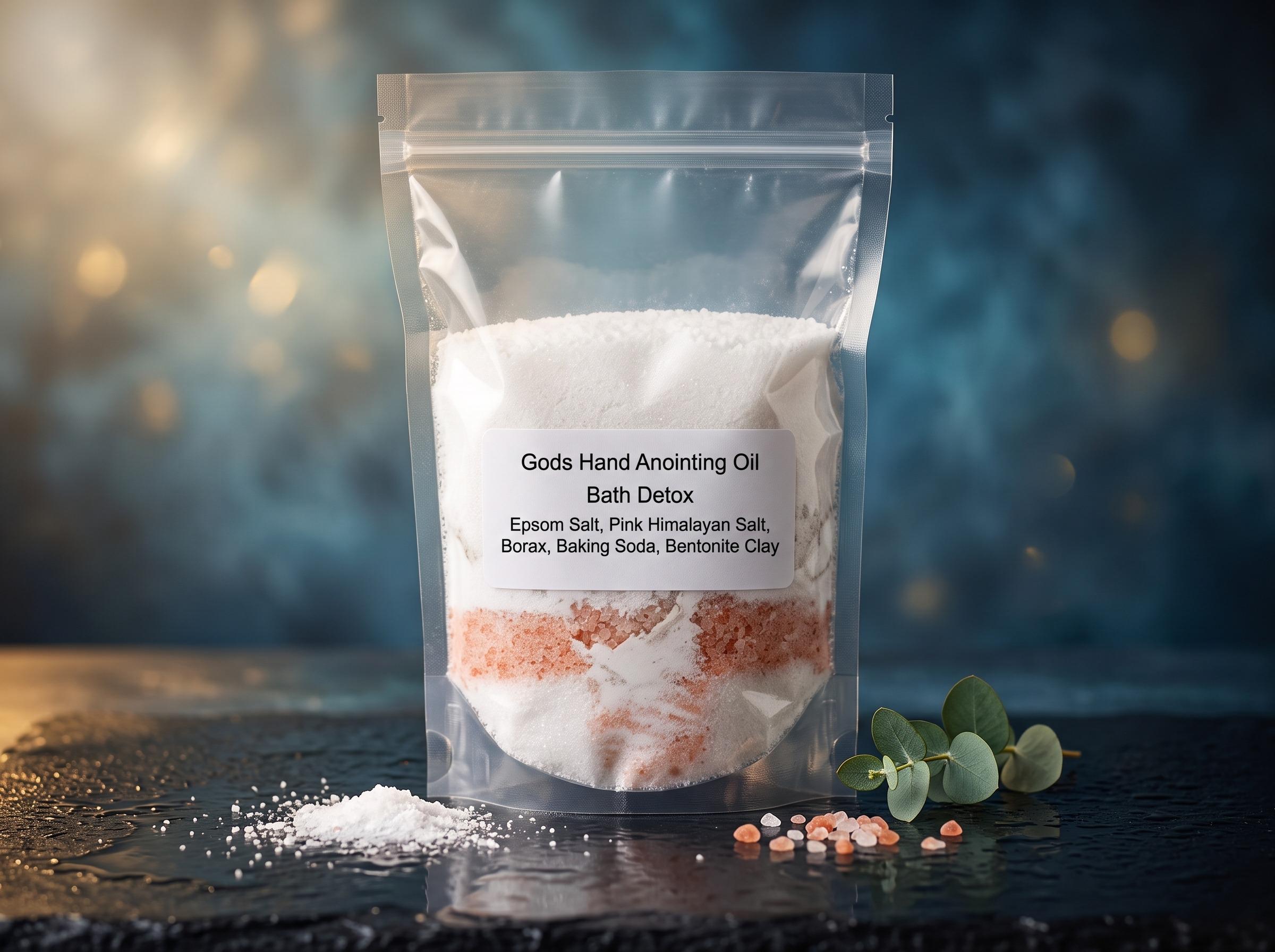 Bath Detox Soak, Epsom Salt & Pink Himalayan Salt with Bentonite Clay, Handmade Bath and Foot Soak